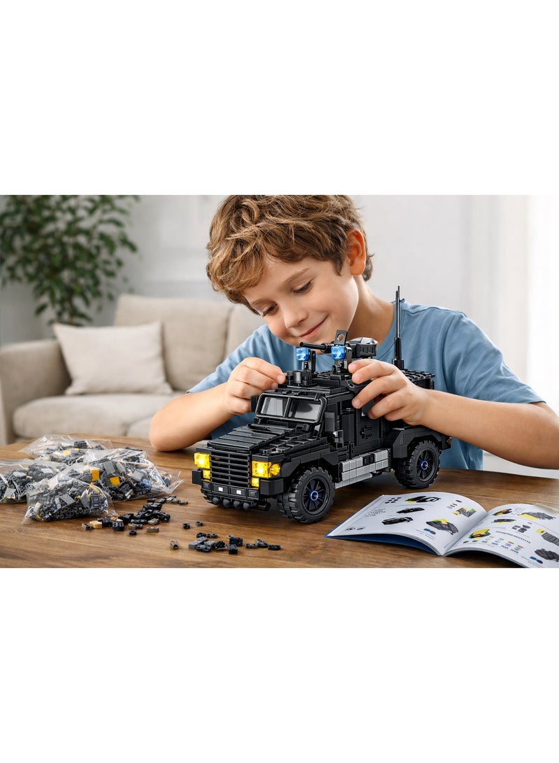 mingDi MRAP Military Armored Vehicle Building Blocks Set – 306 Pieces Construction Brick Car – Army Truck Toy for Kids Ages 6+ – Educational STEM Building Toy – Includes Instruction Manual & Stickers – Gift for Boys - Image 3